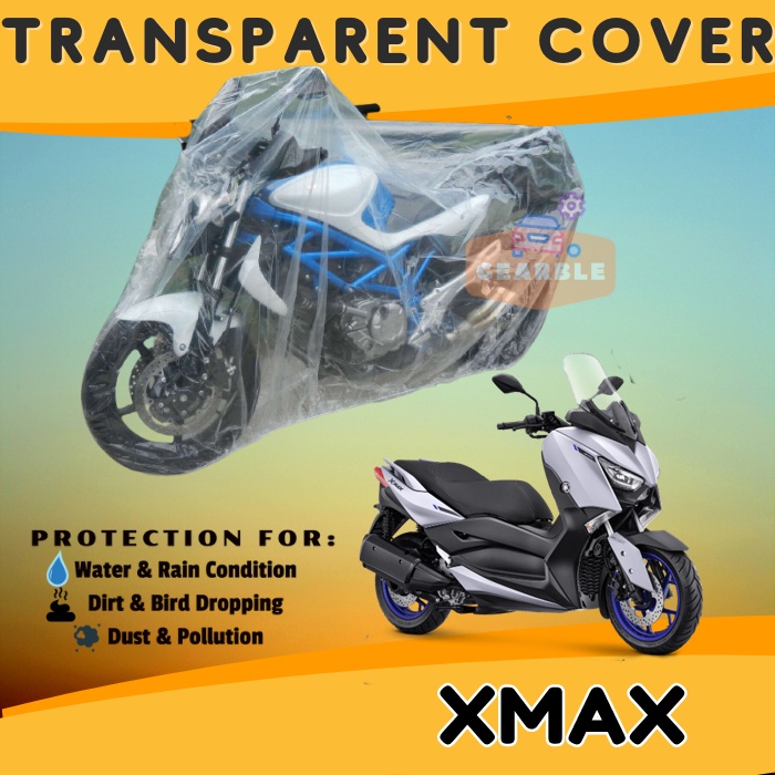 Sarung Cover Motor Plastik Transparan Xmax Waterproof Jaket Tutup Mantel Motor Xmax Anti Air