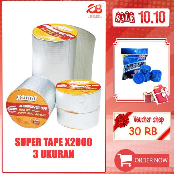 

[5cmx5m] Super tape X2000 anti bocor air, Lakban X2000 super kuat