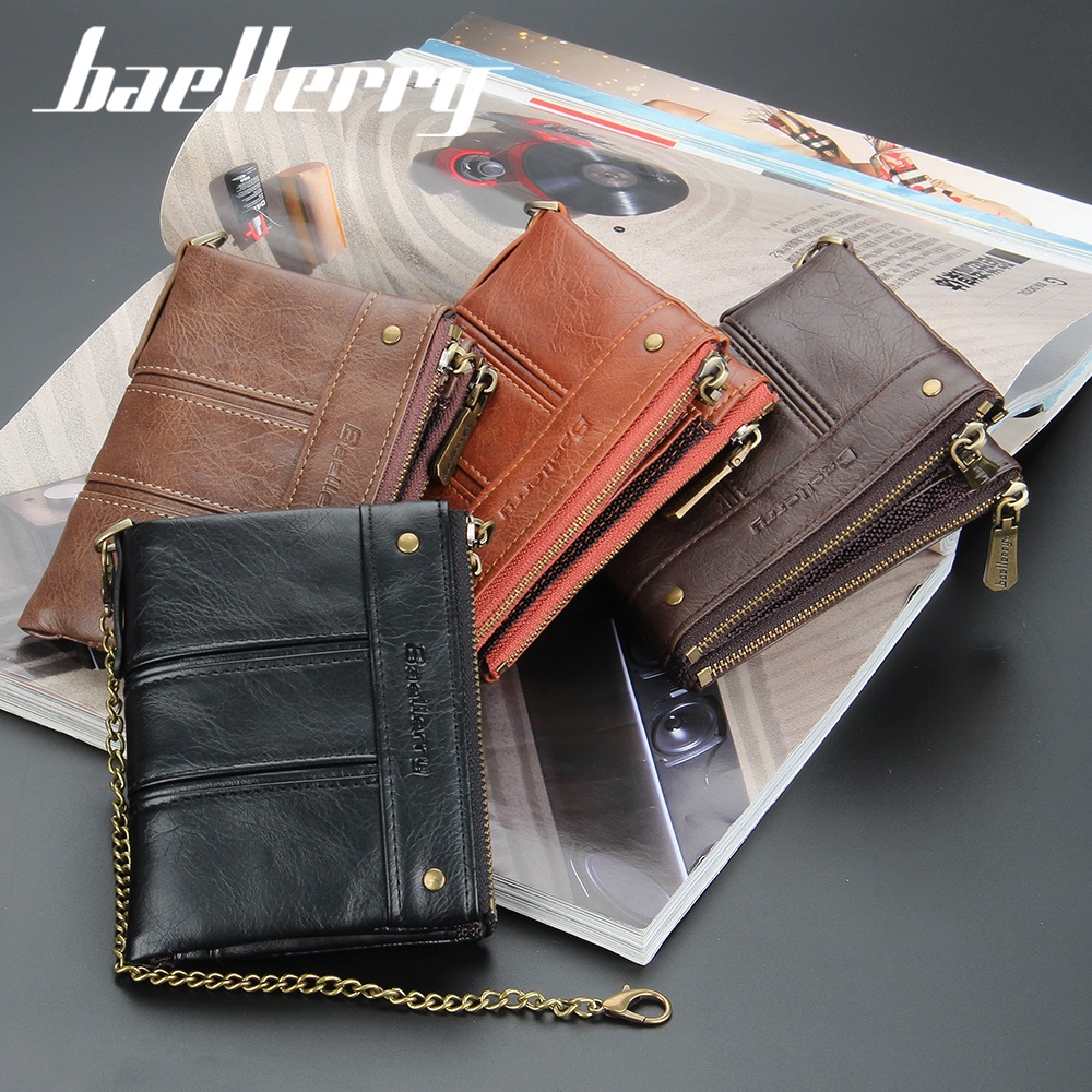 BAELLERRY D3230 Dompet Pria Dompet Pendek Bahan Kulit PU Leather Premium WATCHKITE WKOS