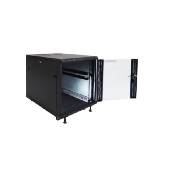 IR8012G - 12U Close Rack Depth 800mm Glass Door 19&quot; - INDORACK