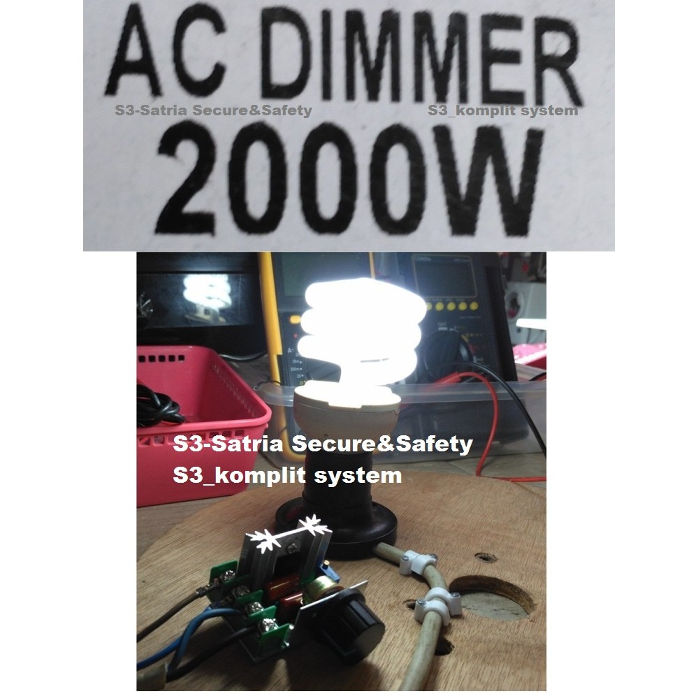 Switch Dimmer 2000 WATT speed control LED lampu heater Dinamo kipas