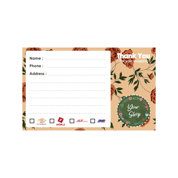 

READY!! 21 pcs Stiker Label Pengiriman stiker pengiriman olshop online shop ukuran 9,5X7 cm SP2