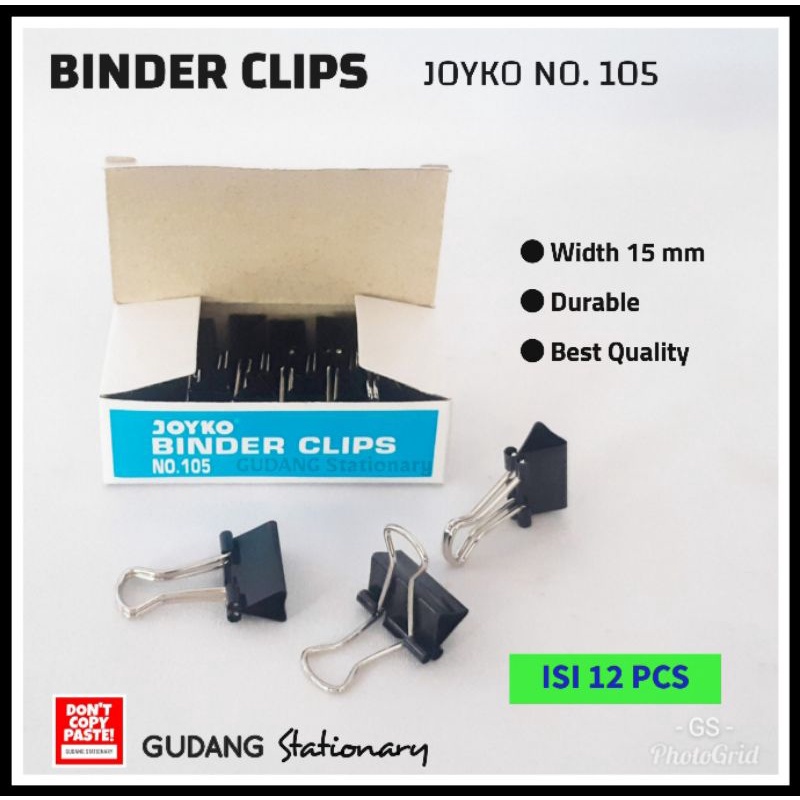 Binder Clips No 105 JOYKO [ isi 12 pcs ]