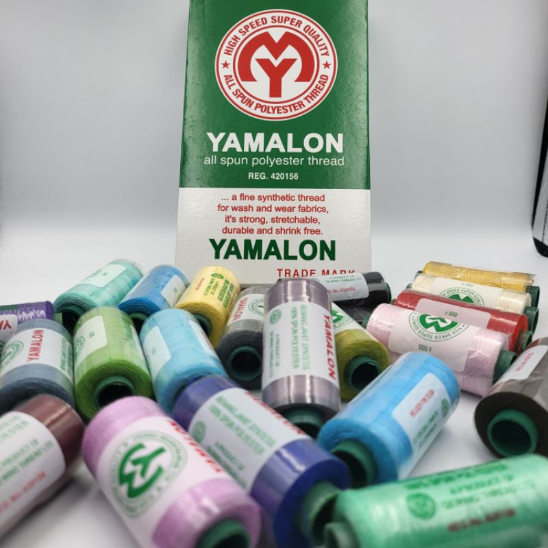 BENANG JAHIT YAMALON UKURAN 40/2 500 YARD WARNA WARNI PER 1 ROLL KECIL