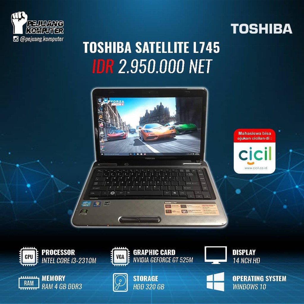 Laptop TOSHIBA Satellite L745