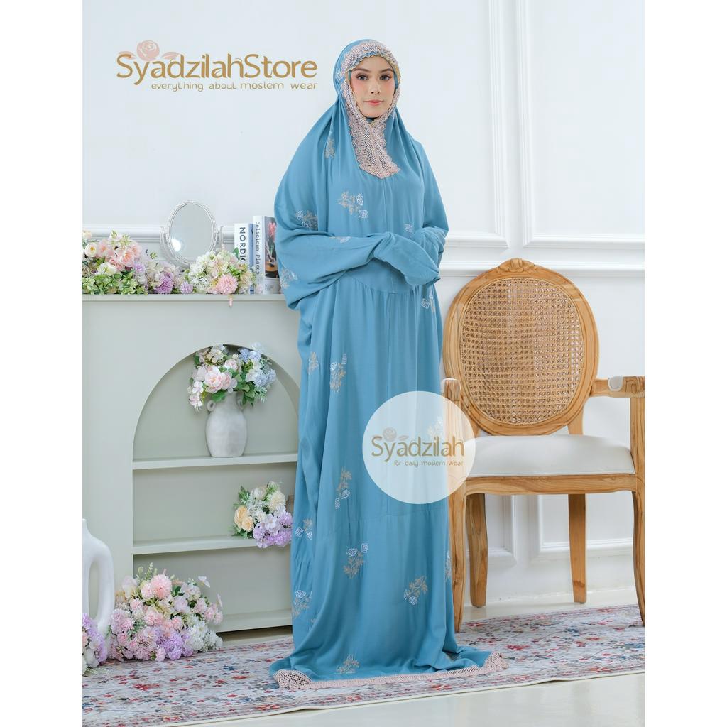 SYADZILAH - Mukena Terusan Dewasa Bordir Kirana Katun Rayon