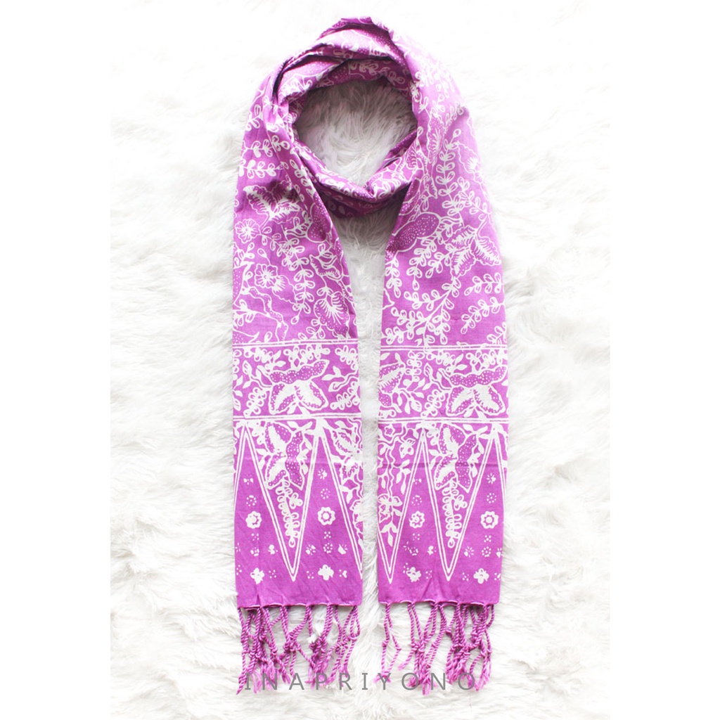 SYAL / PASMINA BATIK SEMARANG Katun Ungu 1 by Ina Priyono