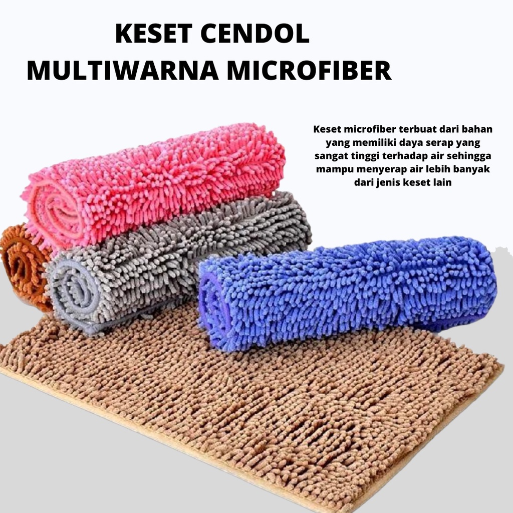 BOLEH PILIH MOTIF KESET CENDOL  MICROFIBER BINTIK ALAS ANTI SLIP ORIGINAL