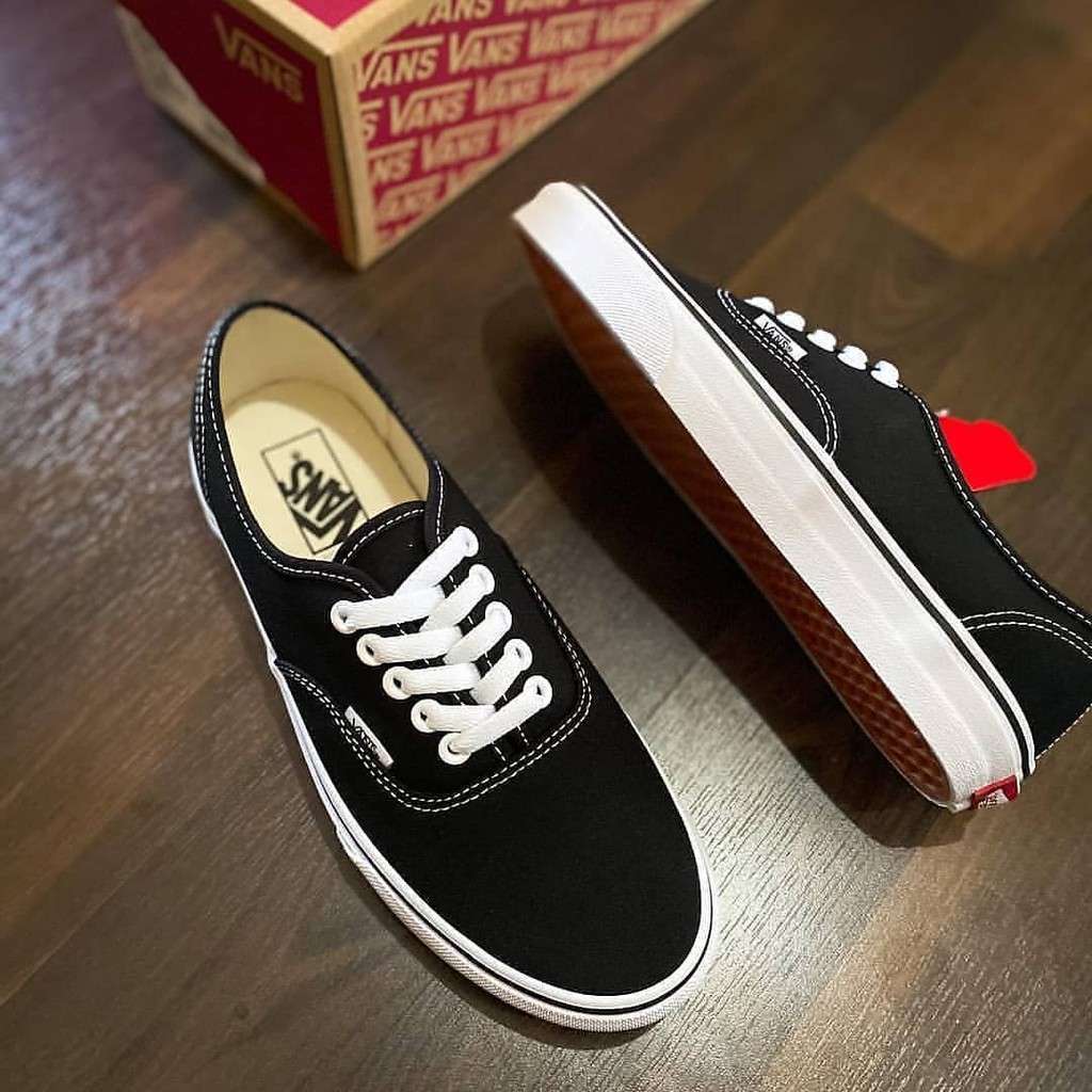 SEPATU Vans California Import Hitam Black White Cewek cowok Sepatu Sekolah Kuliah Kerja Keren Murah