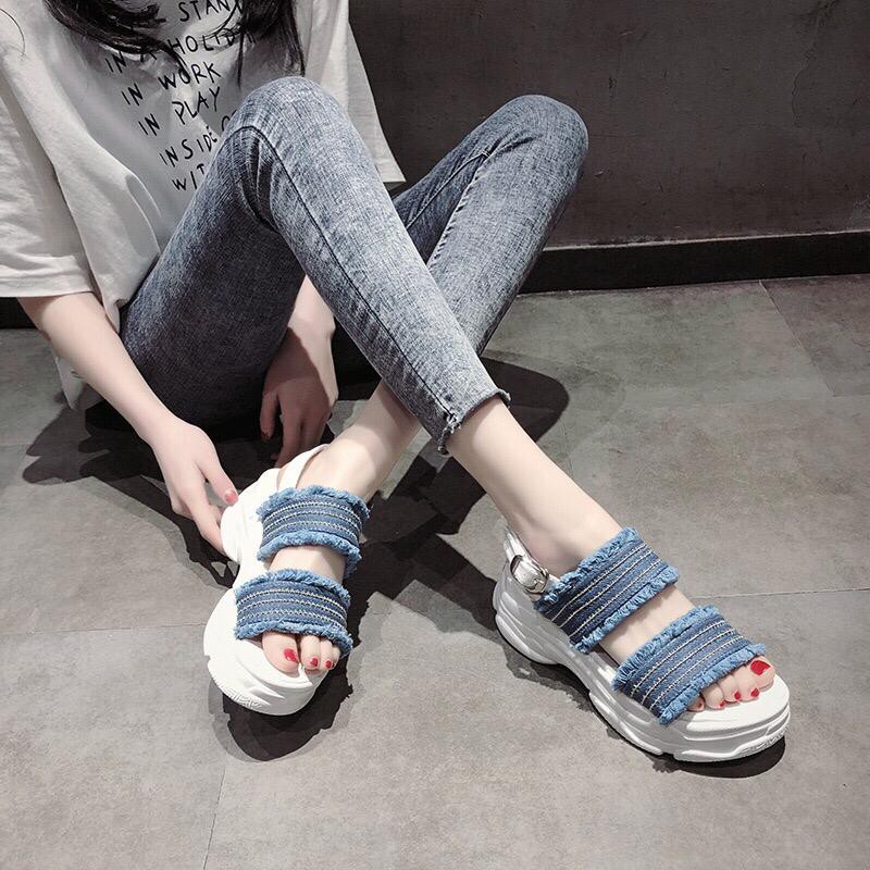 1001 SEPATU PLATFORM JEANS !!! - 3 WARNA