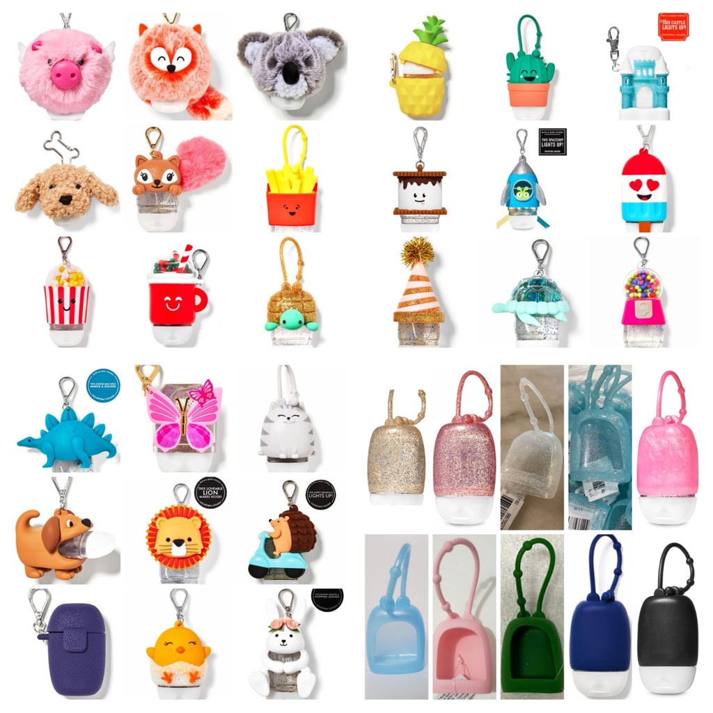 Bath & Body Works Pocketbac Holder hand sanitizer pocketbag BBW crab shark astronaut birthday cat