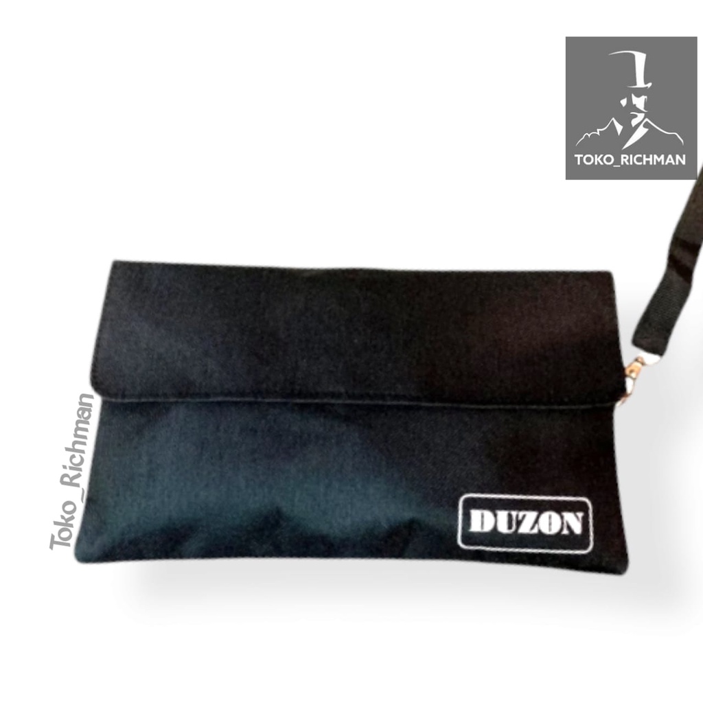 Handbag Clutch DUZON DC27 Dompet Tangan Pria Wanita Tas serbaguna