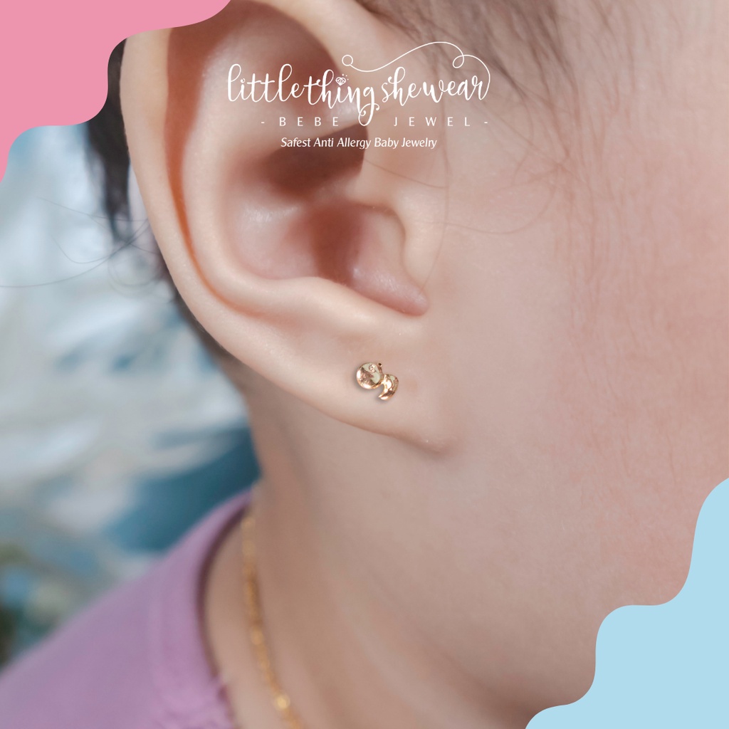 Anting Anak Littlethingshewear Quackie White Gold Newborn PP-QUACKIE NB 0,5gr