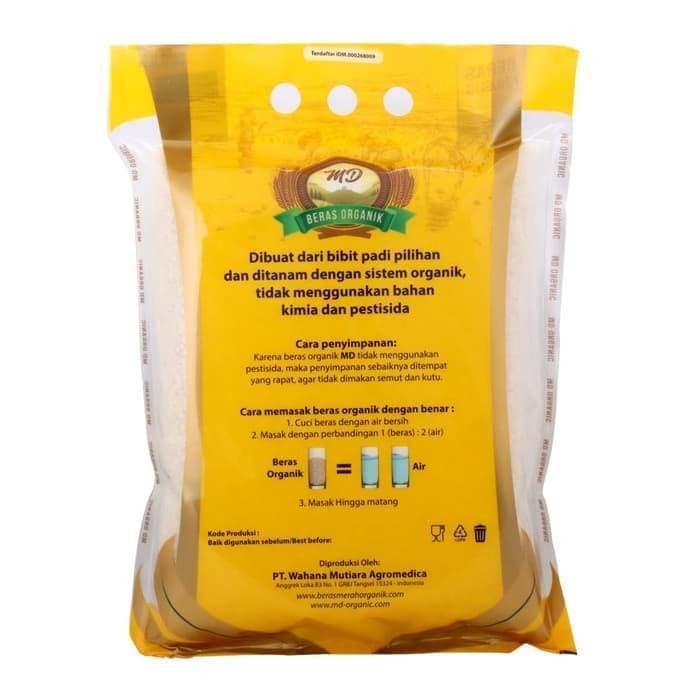 

fs2011bb Organic White Rice (Mentik Susu) - Beras Sehat - Beras Putih - Md 2Kg Sv012Ss