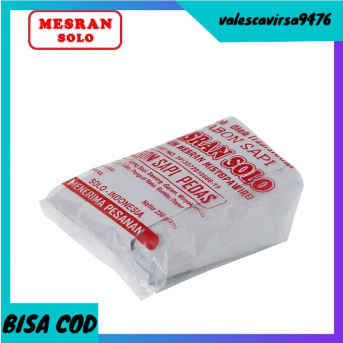 

⭐BISA COD⭐ ABON SAPI MESRAN PEDAS 250gr SNACK SOLO