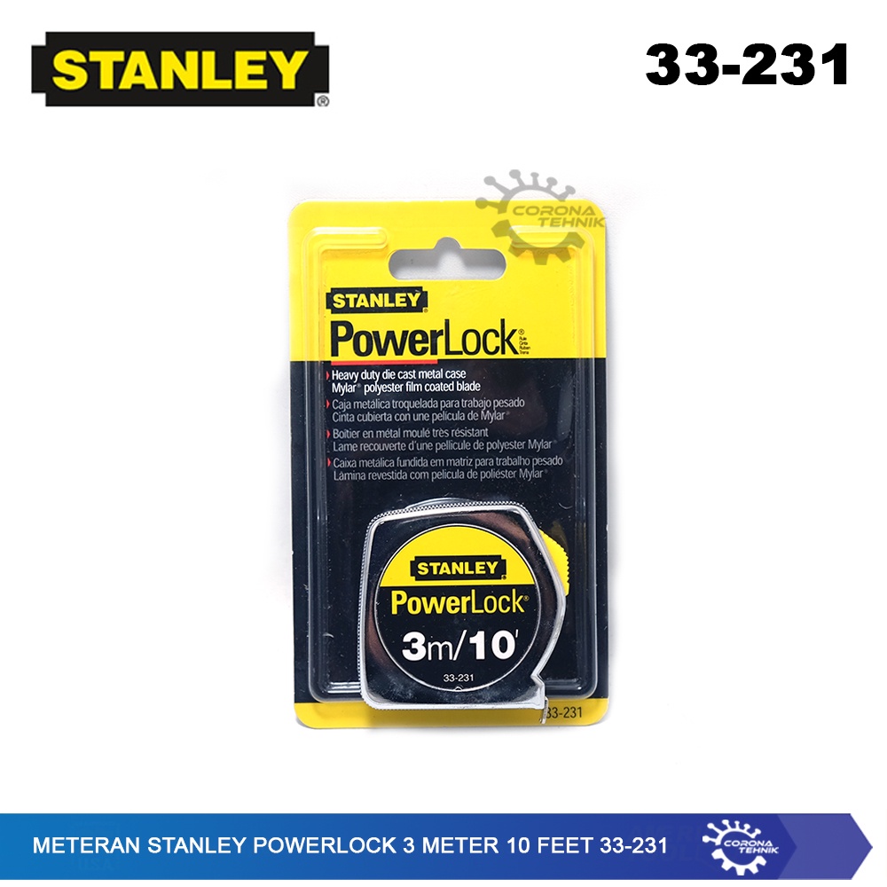 Stanley PowerLock 3 Meter 10 Feet 33-231 - Meteran