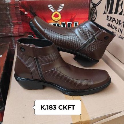 sepatu PDH kulit asli boots Polri TNI security guard PNS sepatu kerja formal tampil lebih keren