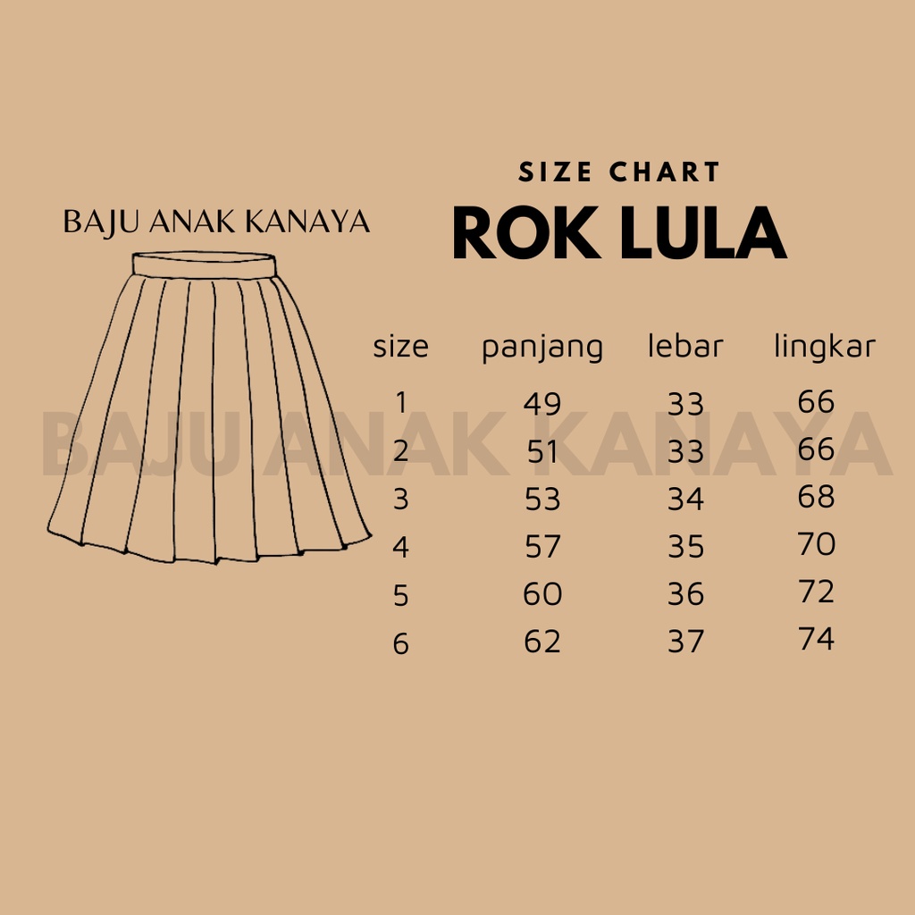 1-6TH ROK ANAK PEREMPUAN LULA  SKIRT ANAK ROK JEANS ANAK