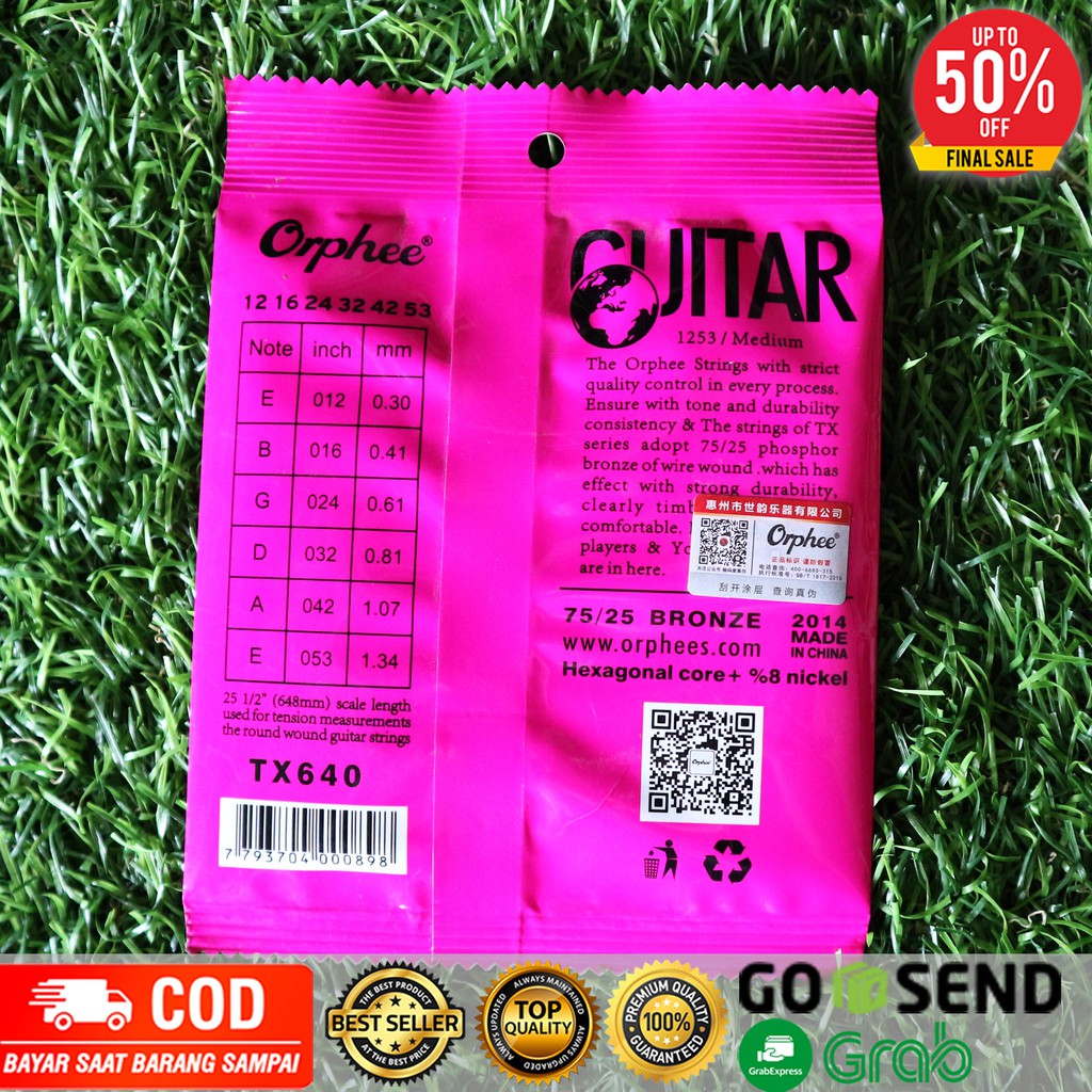 Senar Orphee TX640 Akustik 0.12 Import