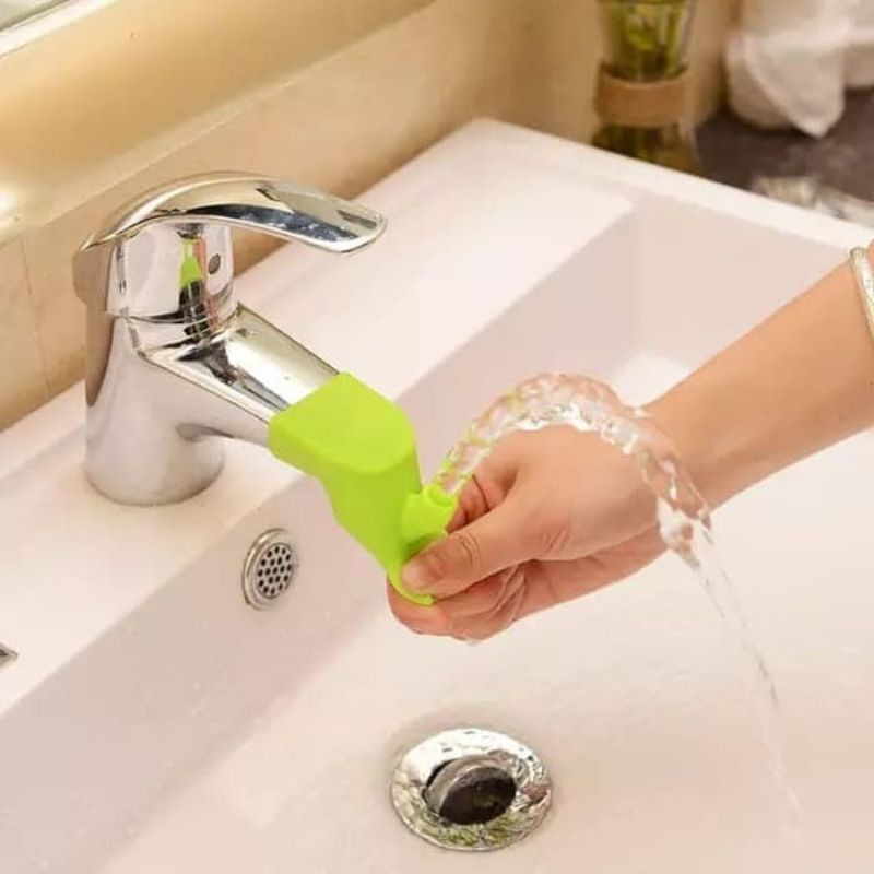 FAUCET EXTENDER SILIKON SILICONE KRAN WASTAFEL ALAT BANTU GOSOK GIGI ANAK