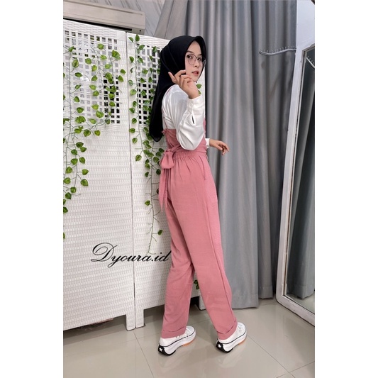JUMPSUIT / one set vest PREMIUM/ setelan wanita / one set reina span/ setelan crop /overall belakang pita BY DYOURA