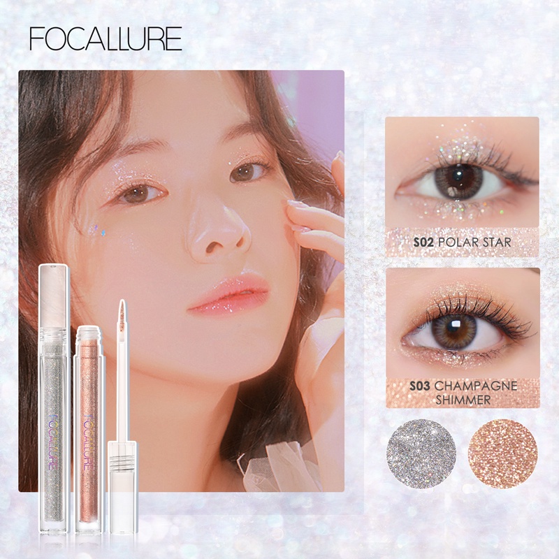 Focallure Starlight Liquid Eyeshadow High Pigment Waterproof Lightweight