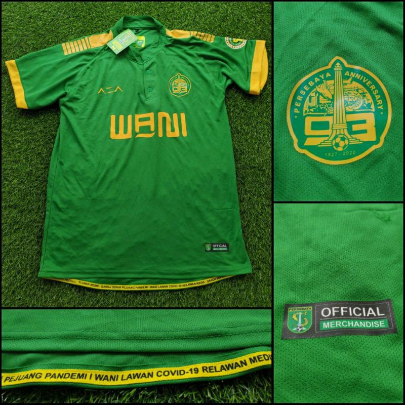 Jersey Persebaya Anniversary 93 Th 2020 Hijau WANI Anniv Full Printing Terbaru Lokal