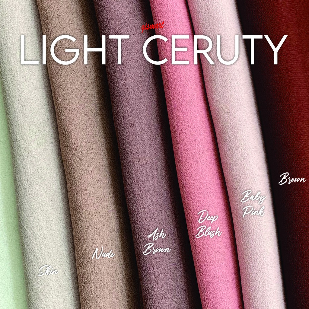 Kain Light Ceruti Ceruty Babydoll Premium Ceruti Babydoll Original Termurah 1 2 Meter Shopee Indonesia