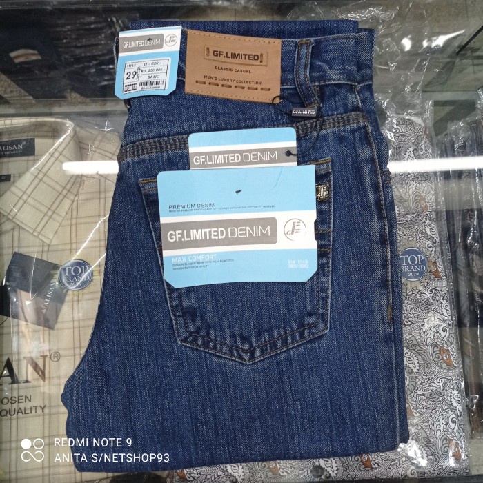 Celana Panjang Pria GF. LIMITED DENIM Jeans Standar 28-32