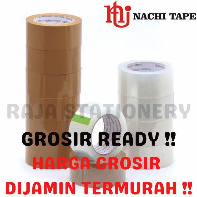 

Cuci Gudang Awal Tahun Nachi Tape 48mm / Lakban OPP Nachi 100 Yard Bening Coklat Plakban Cuci Gudang Awal Tahun