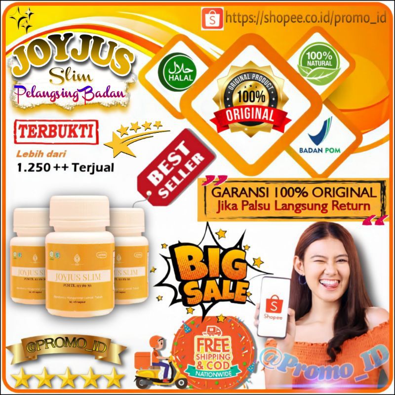 Promo_id Joyjus slim suplemen diet obat pelangsing badan (isi 45kapsul) asli original