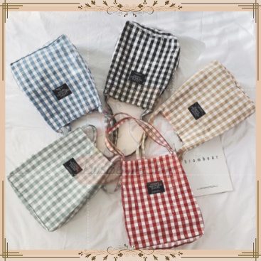 Tas Wanita Import Tote Bag Kotak | Tas Fashion Wanita Tote Bag Motif Kotak