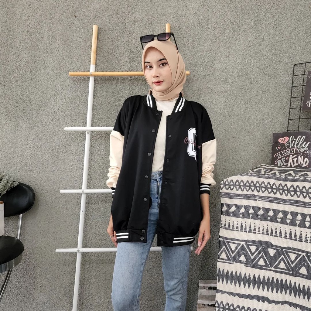 C BASEBALL 2XL 3XL Varcity Jacket Baseball Pria Wanita Oversize | Casual Fashion Jacket | Fashion Terkini Bahan Fleece Korean Style