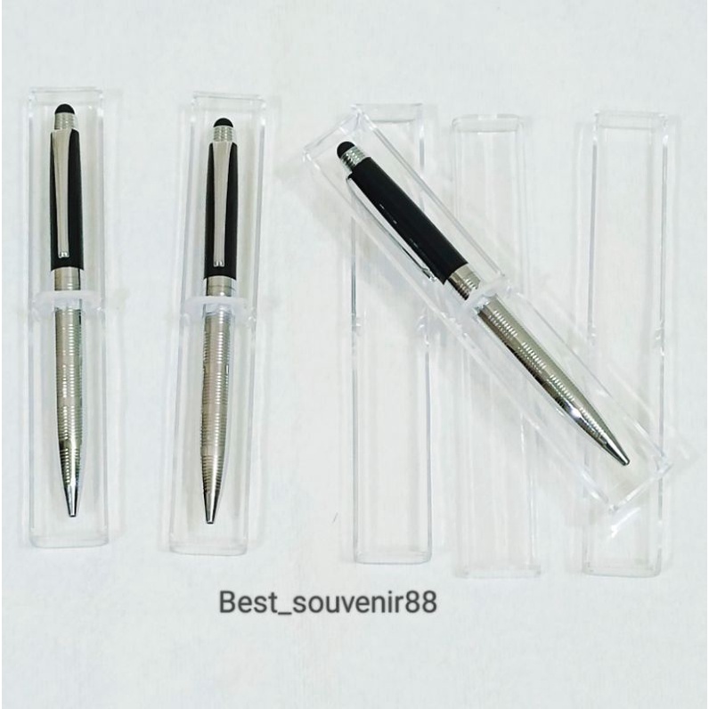 

Bp 019/Pulpen Exclusif/Pen Metal/Pulpen+Box Bening/Ballpoint/Pen Stainless besi model putar/Pen souvenir