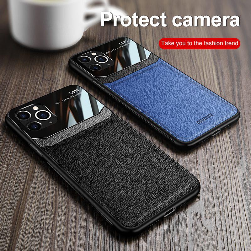 mirror leather case samsung note 8 9 10 20 s8 s9 s10 s20 plus ultra casing cover
