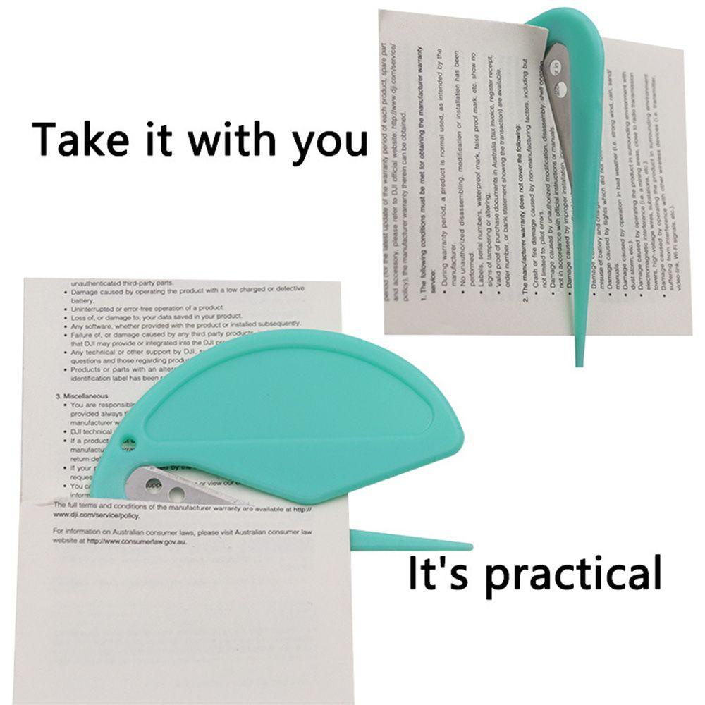 Nickolas1 Letter Opener 2pcs /set Amplop Surat Kantor Plastik Perlengkapan Sekolah Safety Papers Cutter