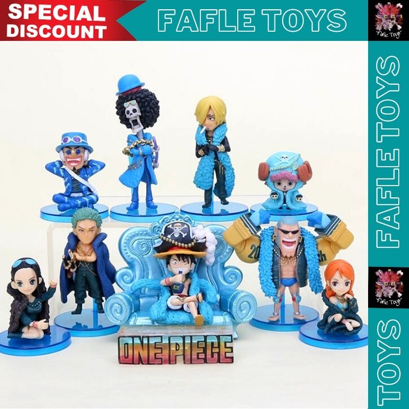 Action Figure One Piece 20th Anniversary Set 9 / Figure Set One Piece Crew With Sofa Mini FIgure NEW