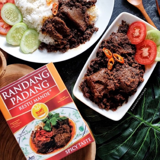 

Restu Mande - Rendang Sapi Pedas Makanan Kemasan Siap Saji Halal Masakan Padang Rendang Padang Bandung