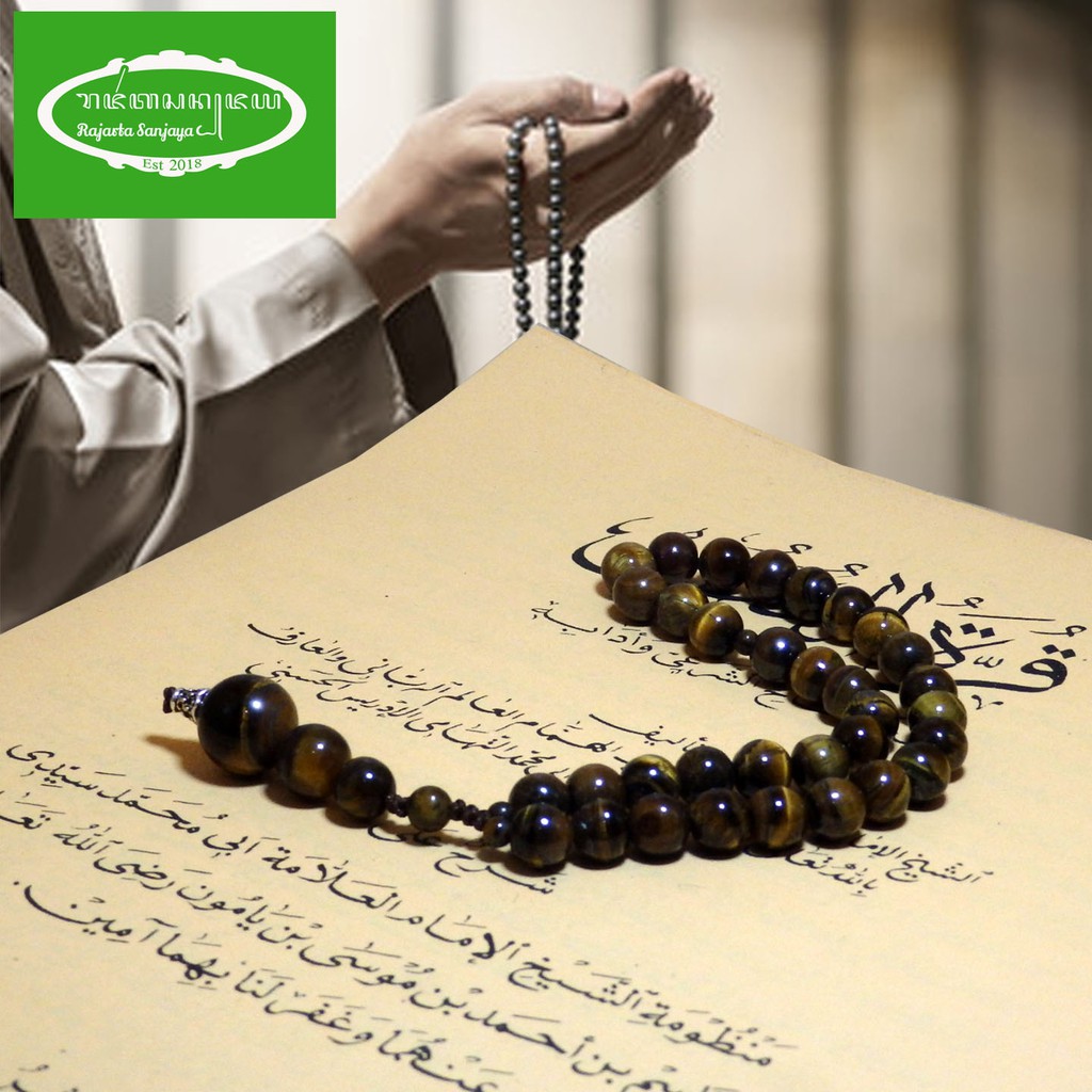 Tasbih Muslim Batu Tiger Eye 33 Butir 8Mm