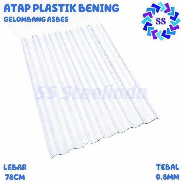 Atap Asbes / Gelombang Plastik Bening Tebal (Pet 08)
