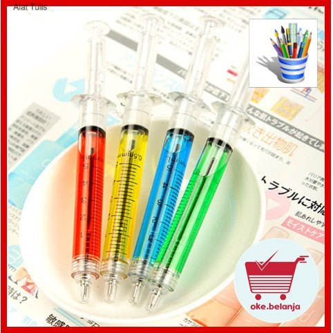 

Alat Tulis Pulpen Karakter Lucu Suntik Tinta Hitam 0.7mm OK0009