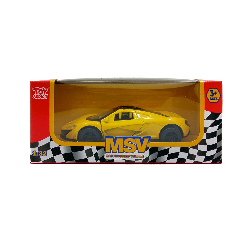 Toy Addict Mclar3n P1 Sport Car Kuning Diecast Mainan Mobil Balap