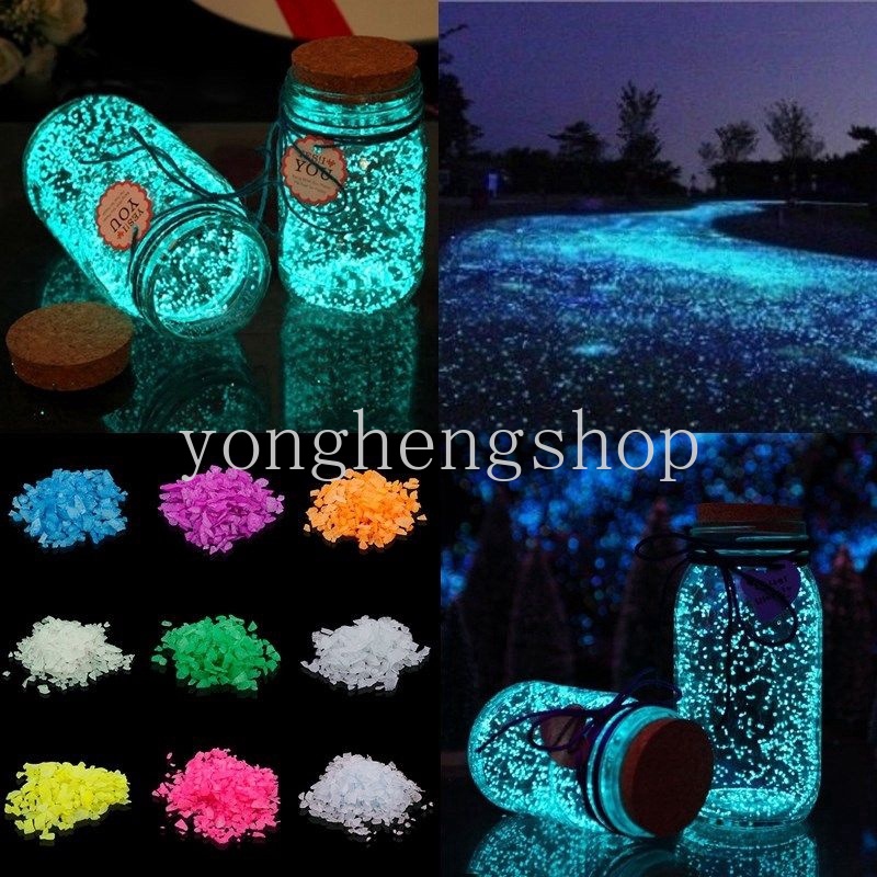 Ornamen Batu Kerikil Luminous Glow In The Dark Untuk Dekorasi Taman