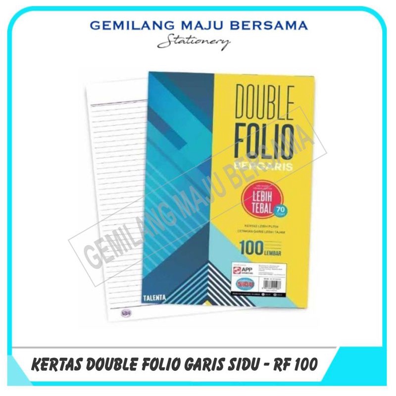 

Kertas Double Folio Garis Sidu RF 100lb