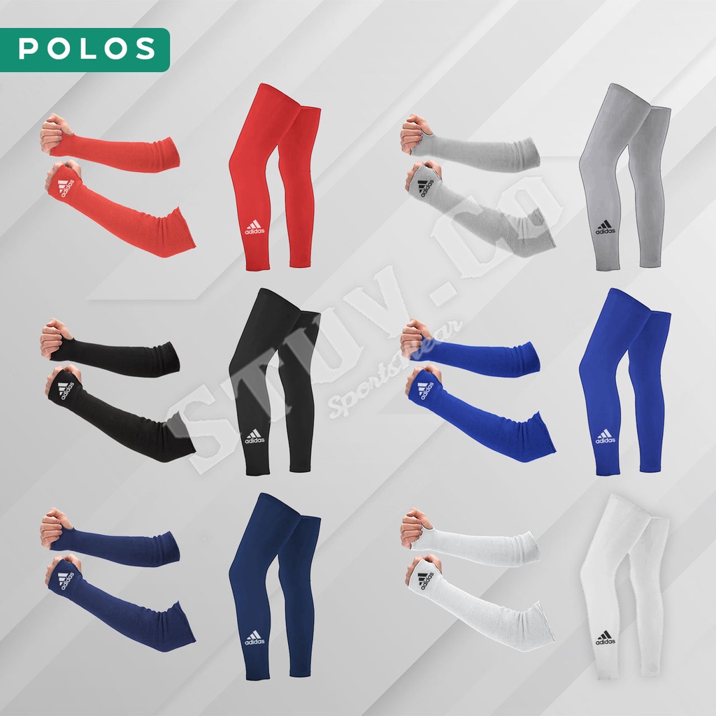 PAKET STELAN 2IN1 ARM SLEEVE DAN LEG WARMER PRIA WANITA SET OLAHRAGA FUTSAL SEPAKBOLA SEPEDA BASKET VOLI MURAH