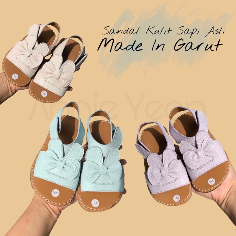 ANNIEYEON| SEPATU SANDAL ANAK KULIT SAPI ASLI GARUT