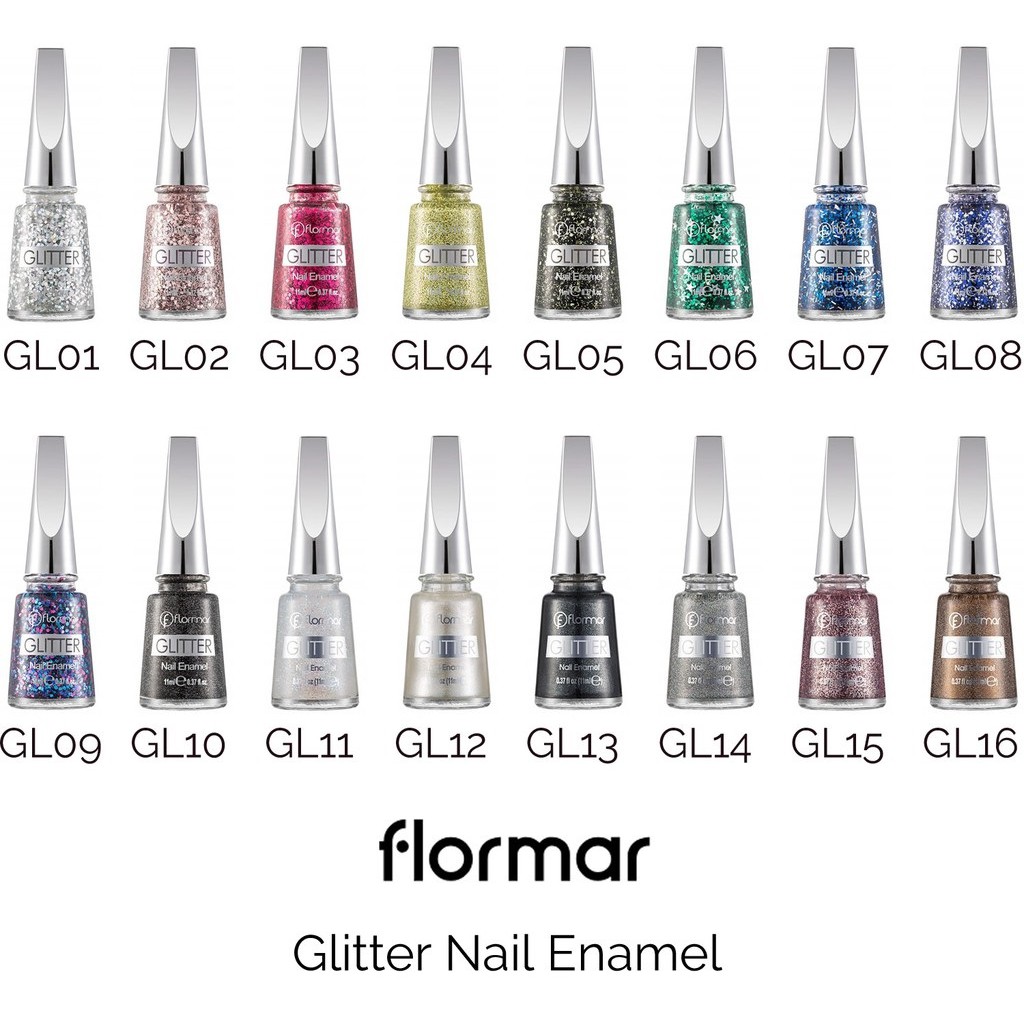  flormar  kutex HALAL  catkuku glitter nail enamel ecer 1pc 