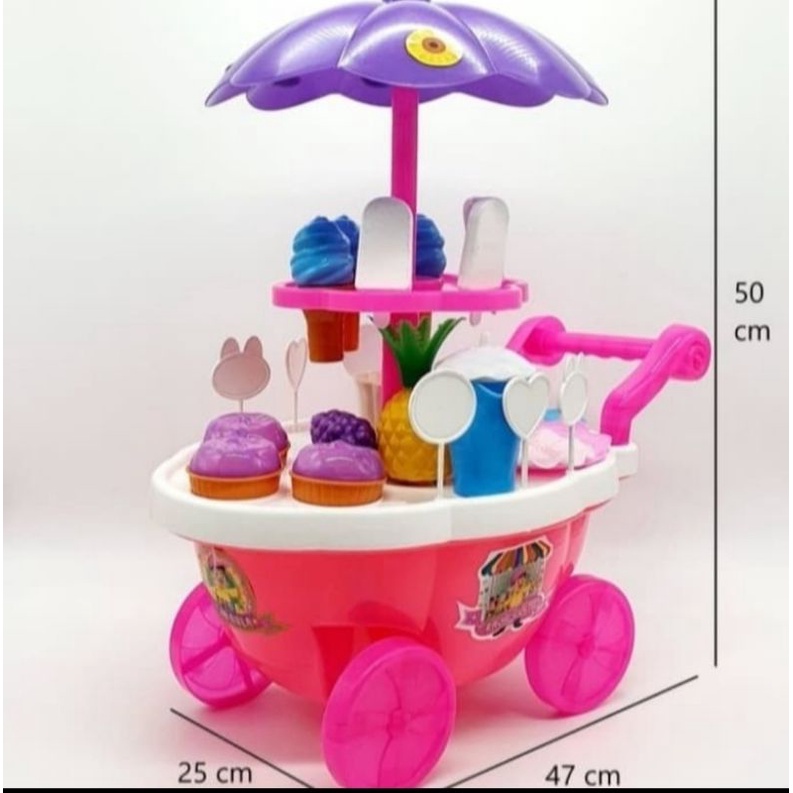 Mainan Anak Gerobak Es Krim SRG 928 Dorongan Es Krim