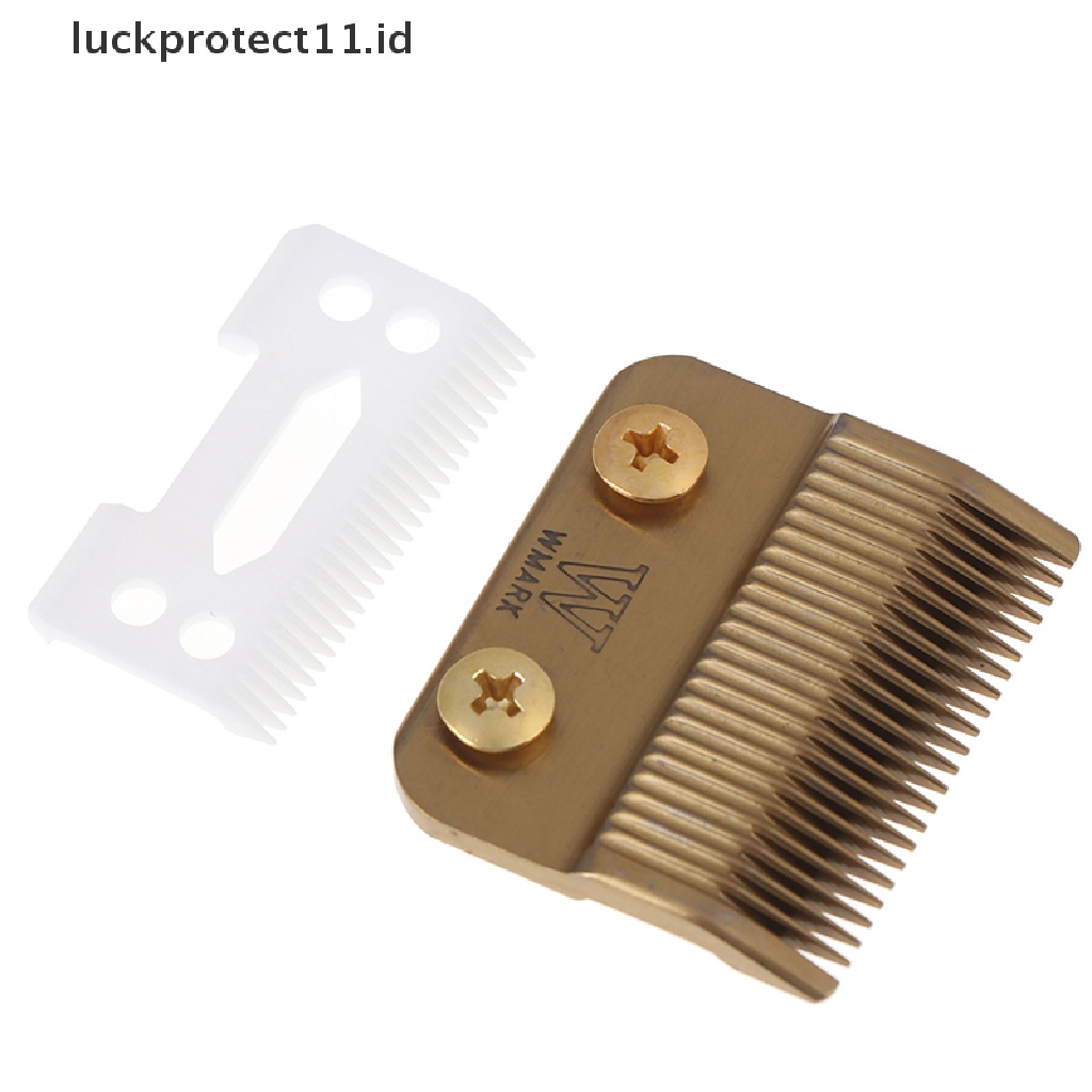 // Hg &amp; ID// 1Set Hair Clipper Blade Golden Dengan Pisau Keramik Untuk Clipper Tanpa Kabel