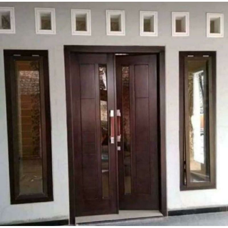 kusen pintu jendela kupu tarung / kusen jati / pintu kupu tarung / pintu jati